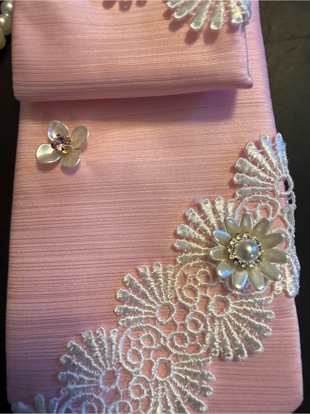 Dawn of Hope — Breast Cancer Awareness Tie Necklace - Picture 4 of 5